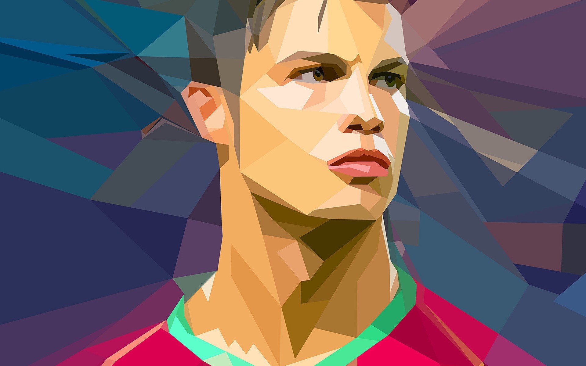 fußball illustration frau mode grafikdesign kunst jung vektor mann glamour modern haare künstlerisch cristiano ronaldo