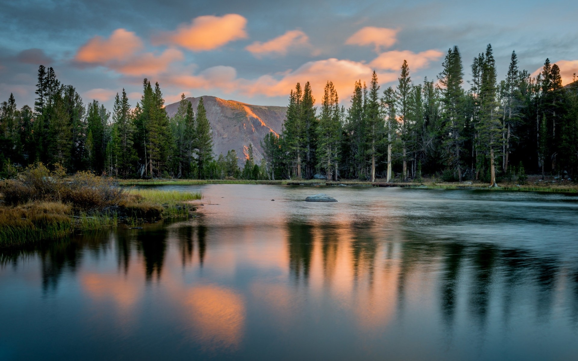 estados unidos agua lago naturaleza reflexión madera amanecer al aire libre nieve otoño sangre fría paisaje puesta de sol cielo montañas de yosemite parque de yosemite parque de california