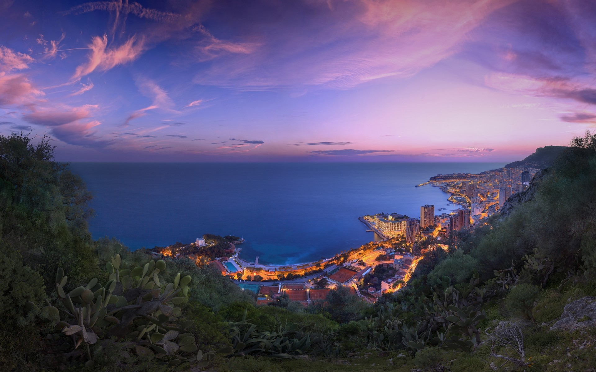 paisaje agua viajes paisaje puesta de sol mar mar cielo montaña noche playa naturaleza al aire libre escénico amanecer anochecer isla océano azul mónaco