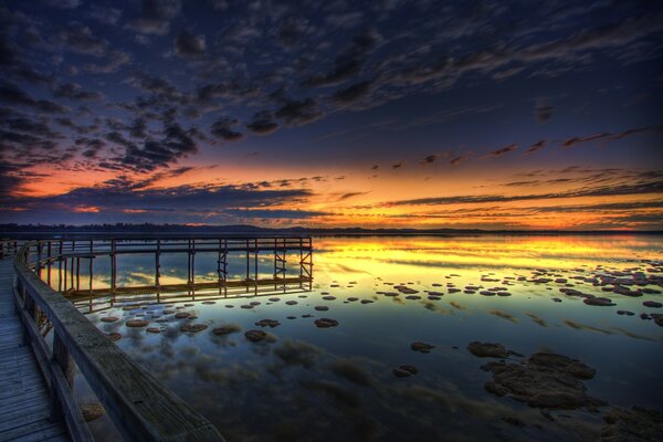 Sonnenuntergang am Meer Promenade