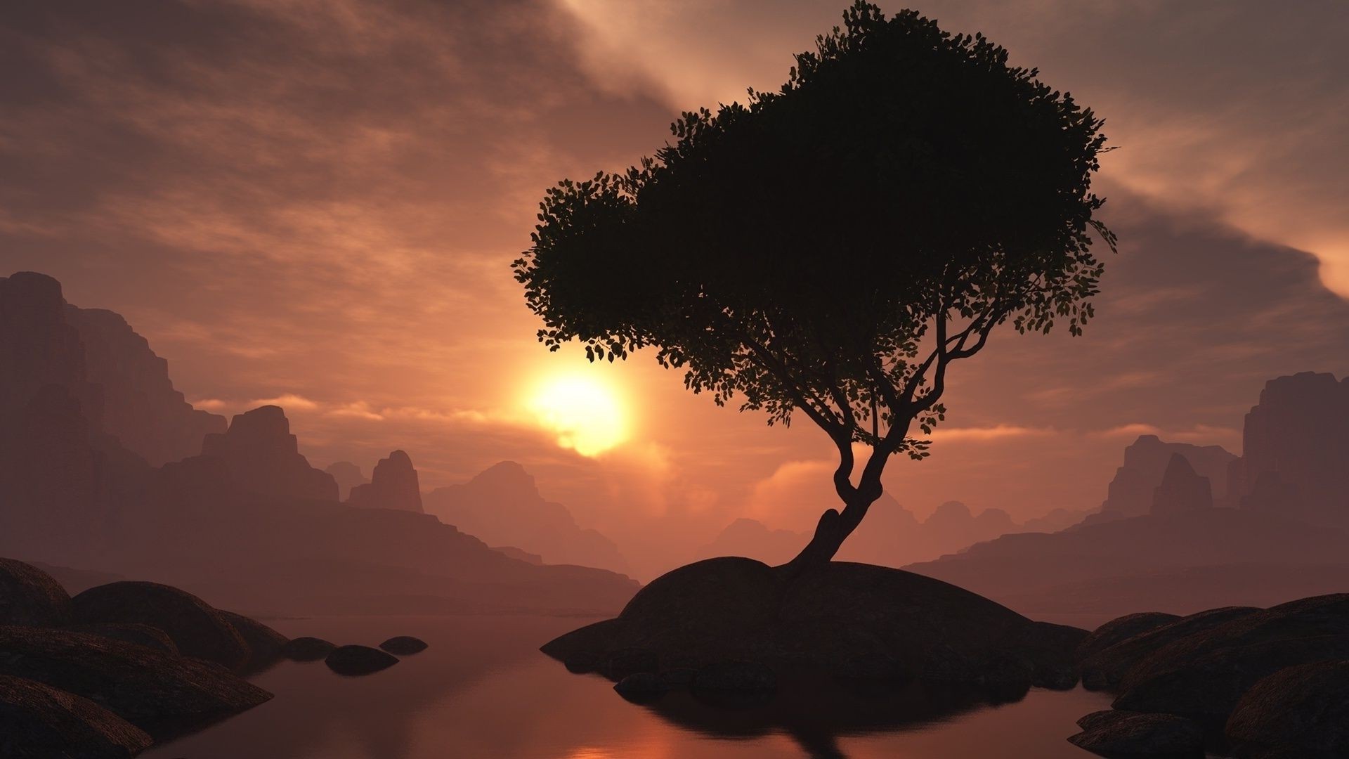 landscapes sunset dawn landscape evening backlit mountain sky sun silhouette tree dusk nature fog water outdoors lake travel mist