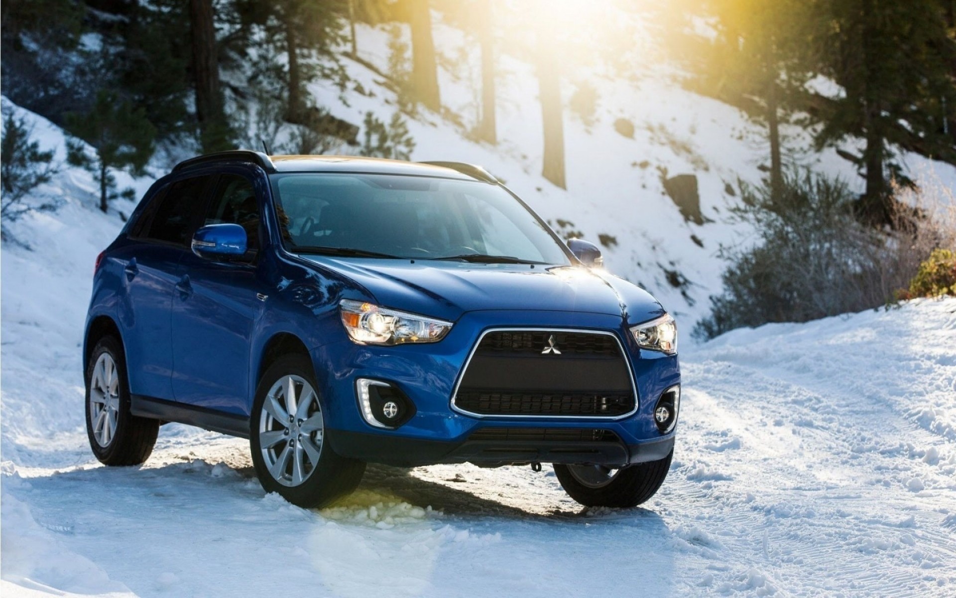 mitsubishi carro carro neve inverno sistema de transporte gelo rodas apresse-se rápido frio disco ação estrada exterior nevão