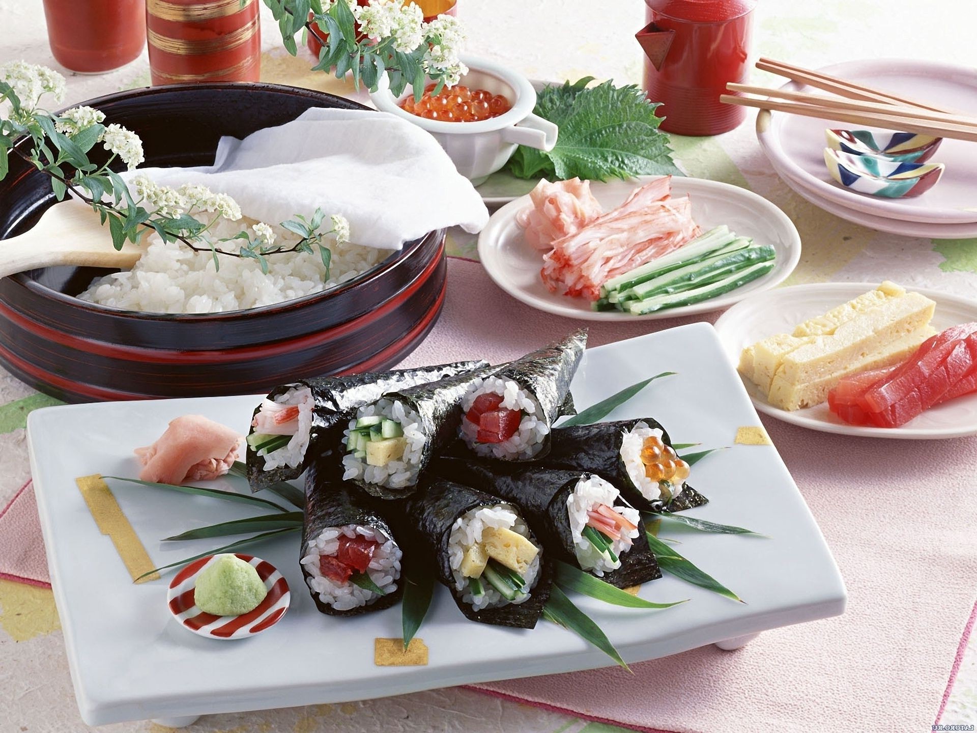 food & drink food meal dinner rice fish plate seafood lunch sushi cuisine restaurant dish vegetable traditional epicure appetizer delicious salmon tuna