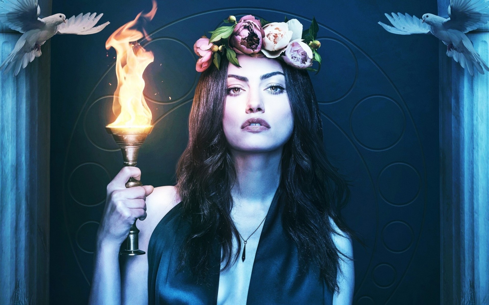 tv series woman fashion glamour portrait fantasy girl the originals phoebe tonkin actress