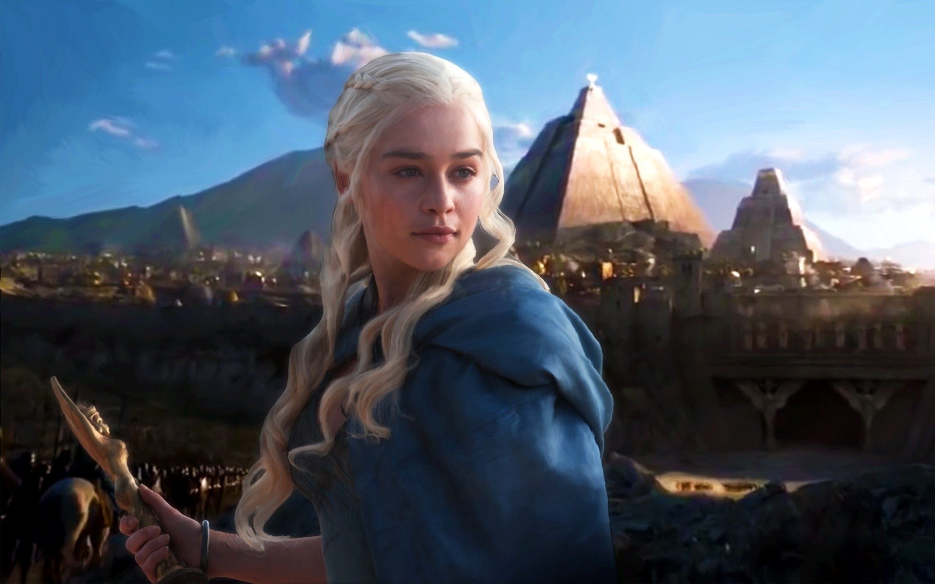 televizyon dizisi yetişkin kadın açık havada manzara bir portre grup seyahat giyim daenerys targaryen