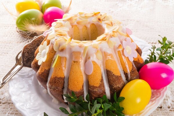 Pastel de Pascua con chocolate