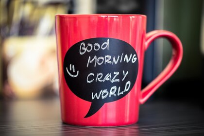 Кружка чая с забавной надписью