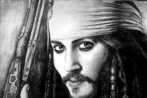 Pirates des Caraïbes dessin au crayon