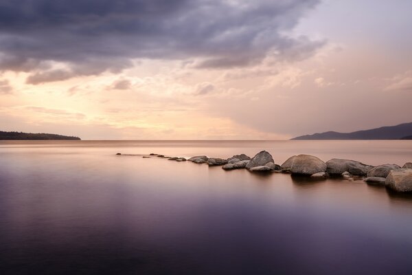 Sunset and reflection in the water