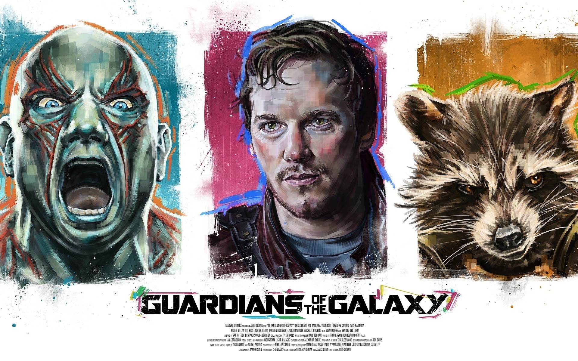 filme porträt tier horizontal kunst freundschaft guardians of the galaxy poster kunstwerk