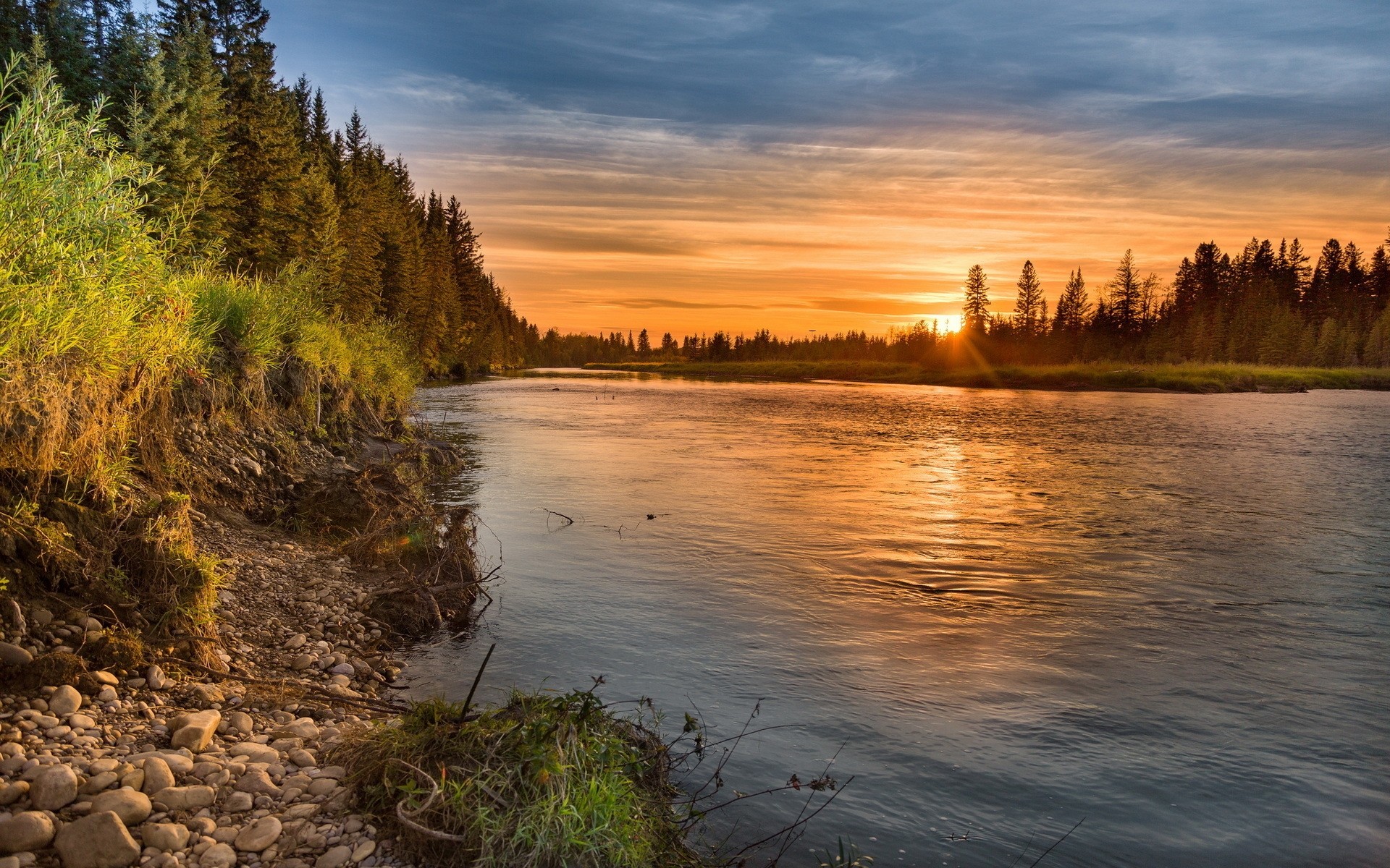 landscapes water landscape lake nature river tree fall sky outdoors sunset dawn wood reflection travel scenic evening