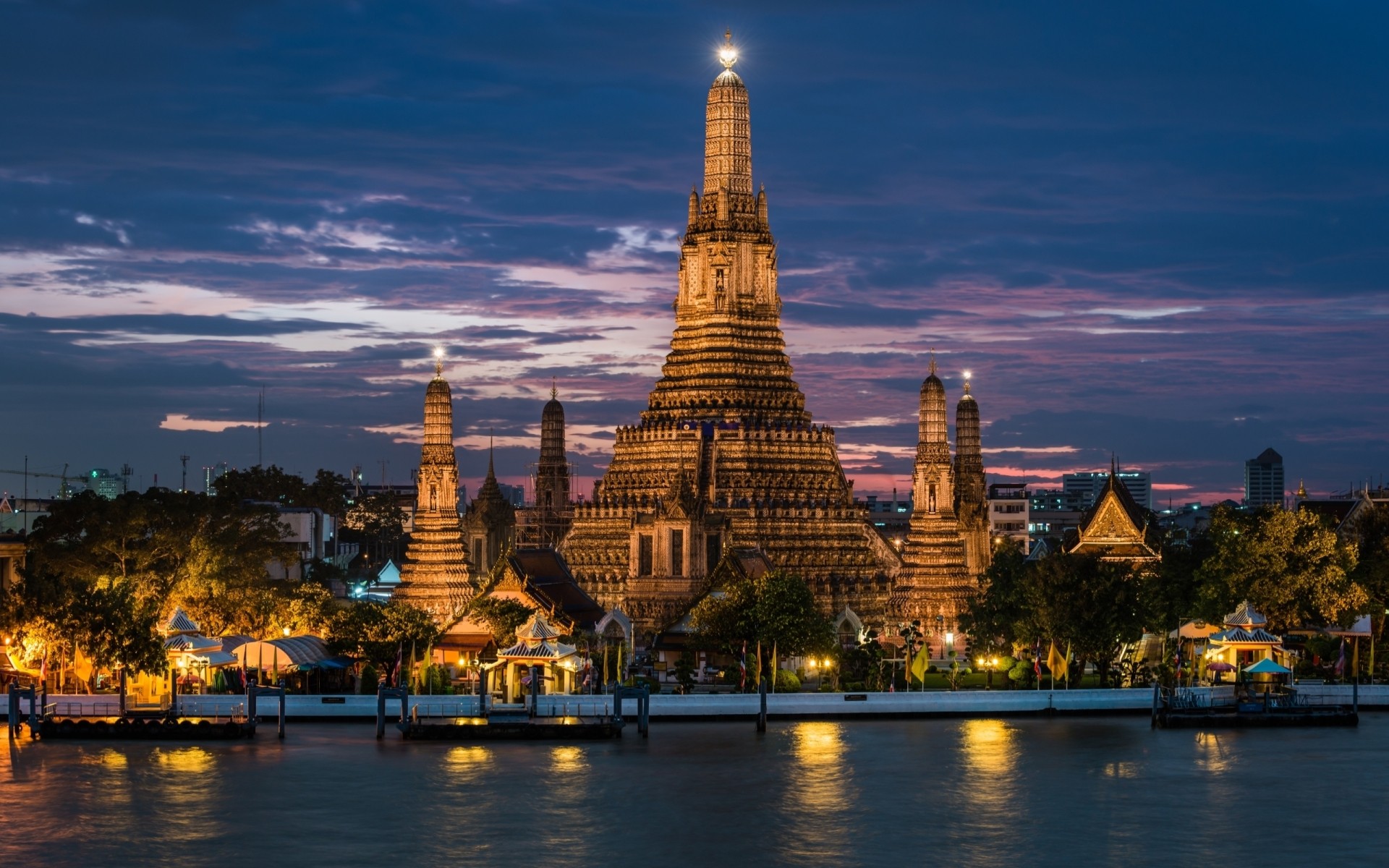 autres villes architecture voyage crépuscule maison ciel extérieur ville eau religion rivière soir rétro-éclairé coucher de soleil bangkok thaïlande attractions