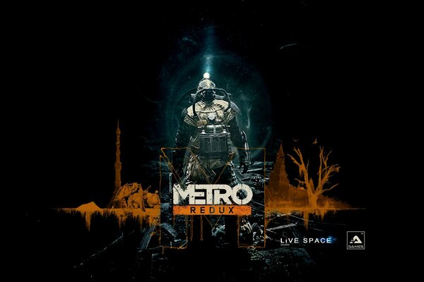 Background on the theme of the game Metro Redux in dark colors