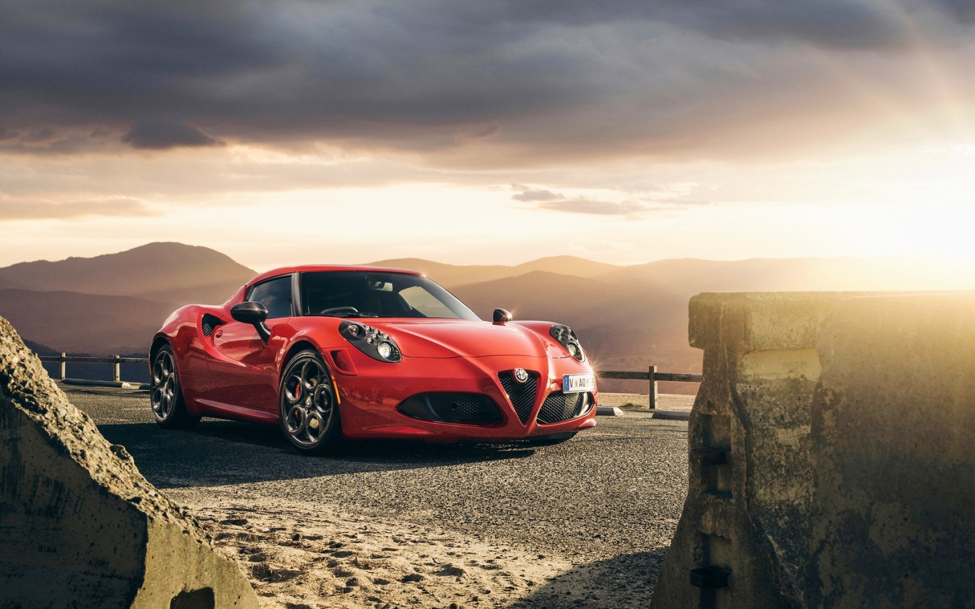 alfa romeo coche coche puesta de sol viajes playa sistema de transporte paisaje italia rápido rosa poder