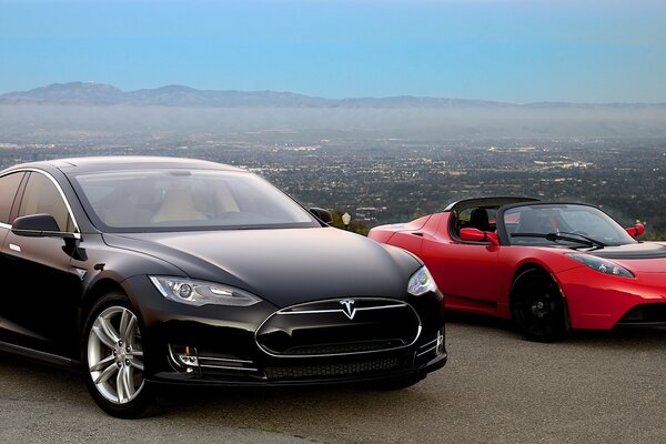 The Magic of Black and Red in Tesla cars