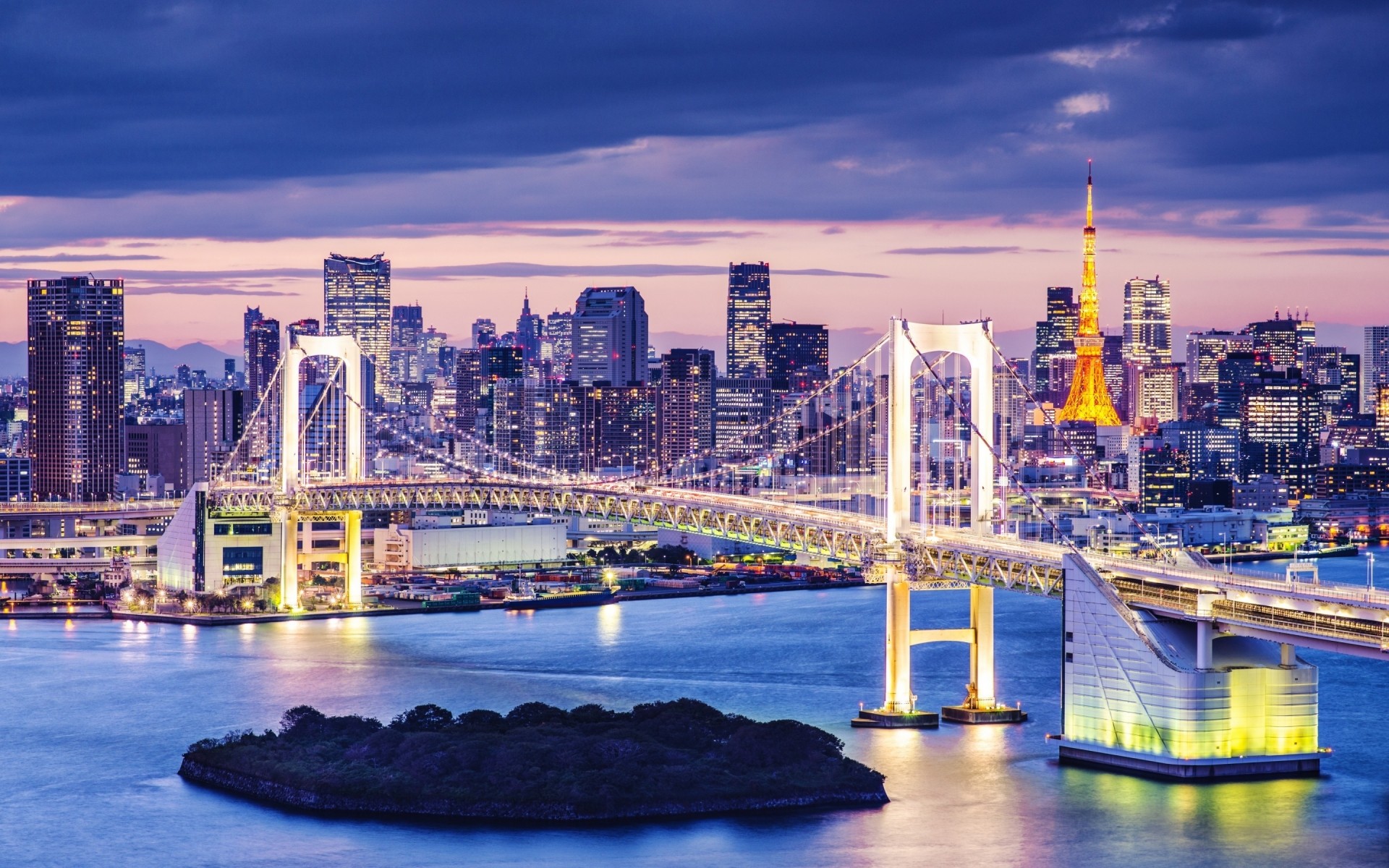 japón ciudad ciudad arquitectura viajes agua skyline hogar urbano río punto de referencia crepúsculo cielo puente negocio noche rascacielos moderno iluminado puesta de sol torre tokio noche luz