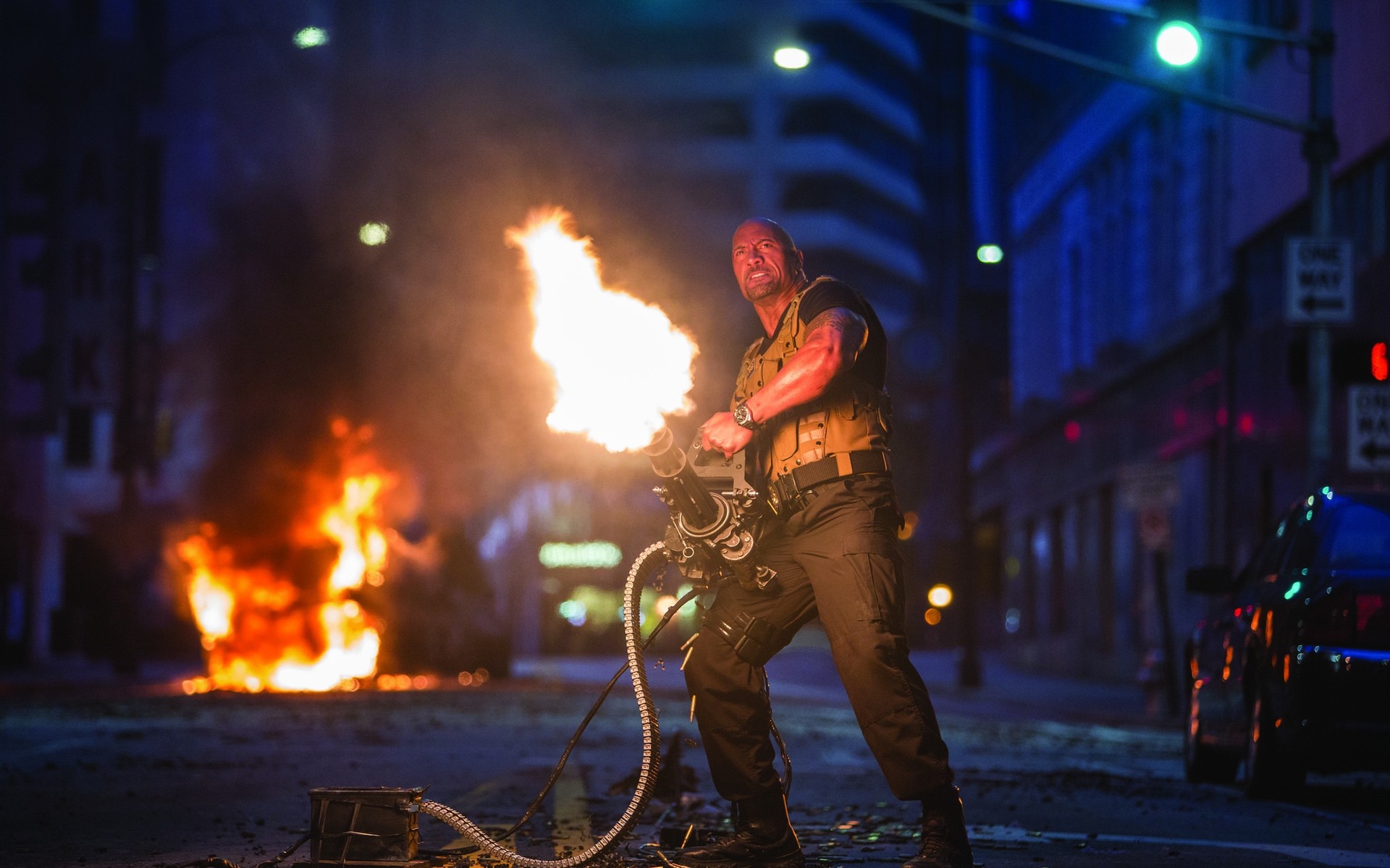 filme flamme rauch festival musik leistung fast & furious 7 dwayne johnson feuer