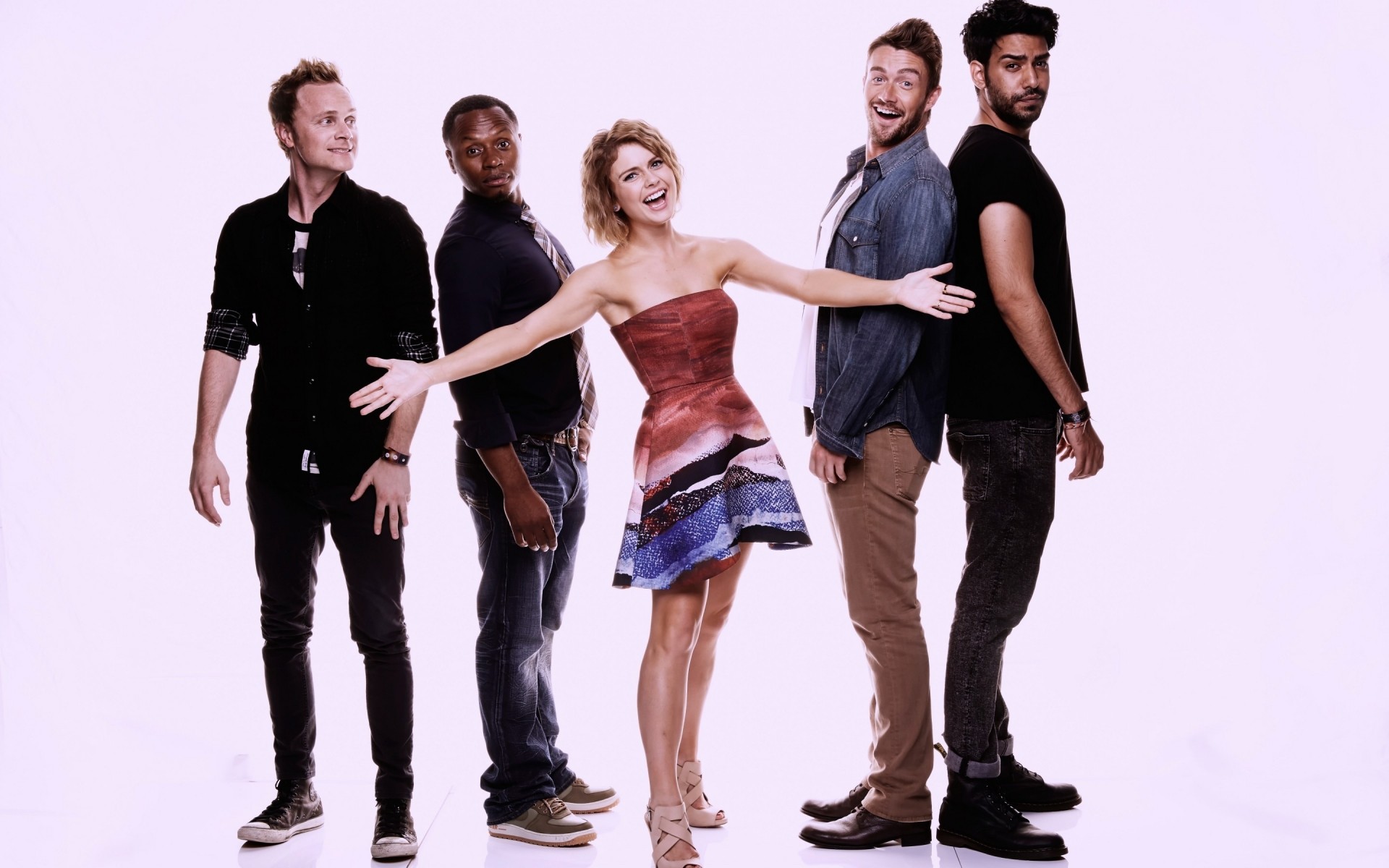 televizyon dizisi kadın giyim yetişkin dans moda adam portre performans müzik moda mcyver rose malcolm goodwin rahul kohli robert buckley david anders