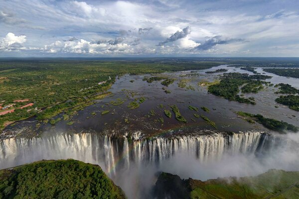 Beautiful waterfall outdoors