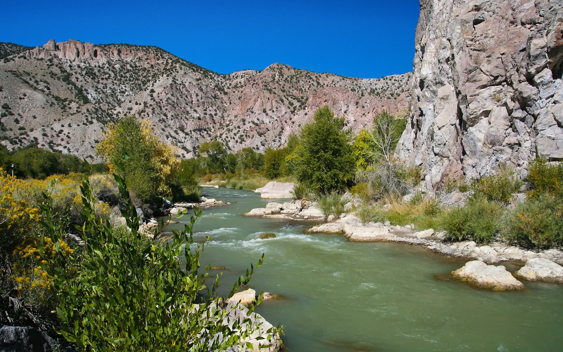 landscapes water travel nature landscape outdoors sky river rock mountain scenic tree lake summer tourism daylight wood valley mountains trees shrubs