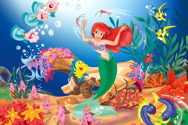 Ariel from the Little Mermaid cartoon