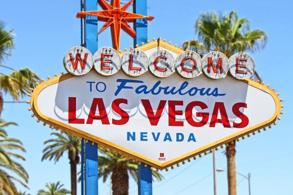 Amerikan tablosu las Vegas a davet eden bir işarettir