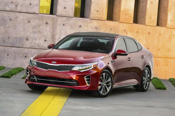 Voiture rouge du Fabricant kia