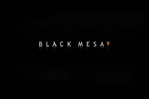 Black mesa lettering on a black background