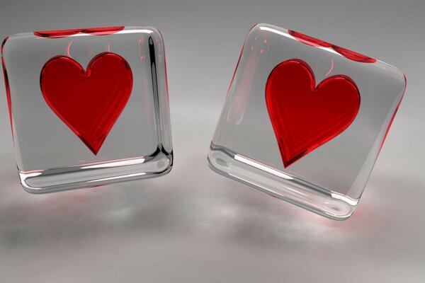 Two loving hearts on Valentine s Day