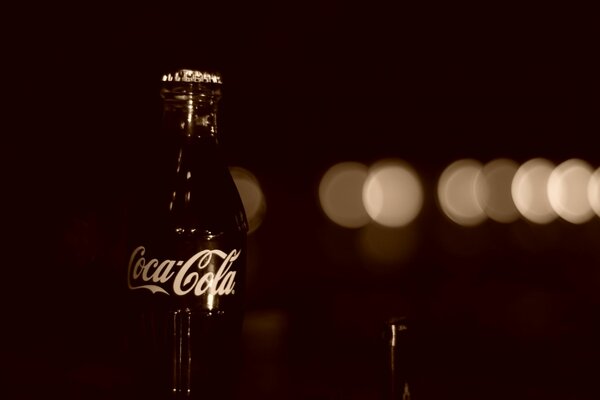 Coca-Cola drink dark image logo