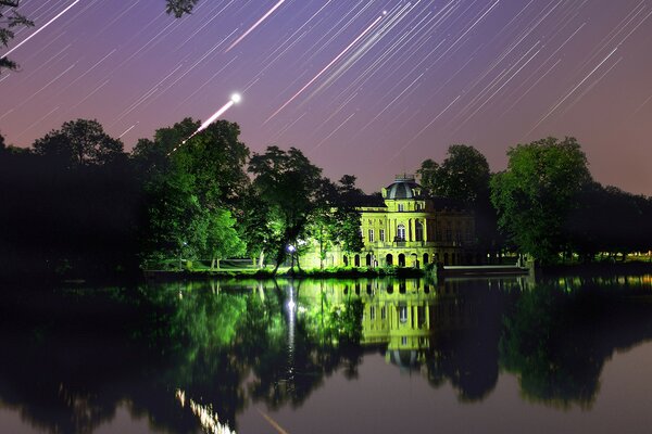 Reflection of beautiful architecture in the water