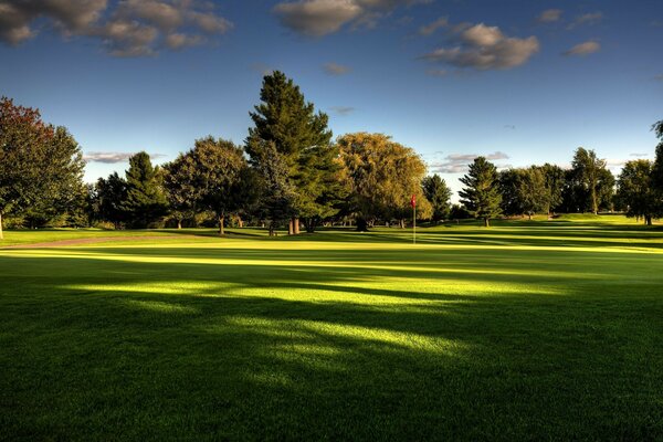 Campos, prados e vales do golfe