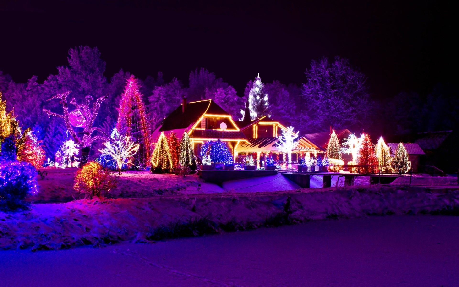 new year christmas illuminated evening celebration light travel dusk snow festival building outdoors