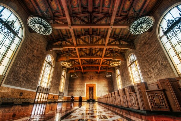 Interior and ceiling of the old building