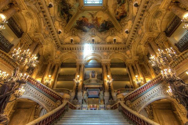 The foyer of a pompous medieval castle