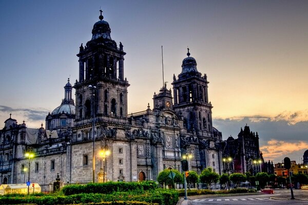 Architectural monument in evening beauty