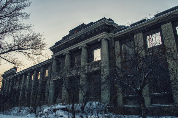 Abandoned ruined ancient castle