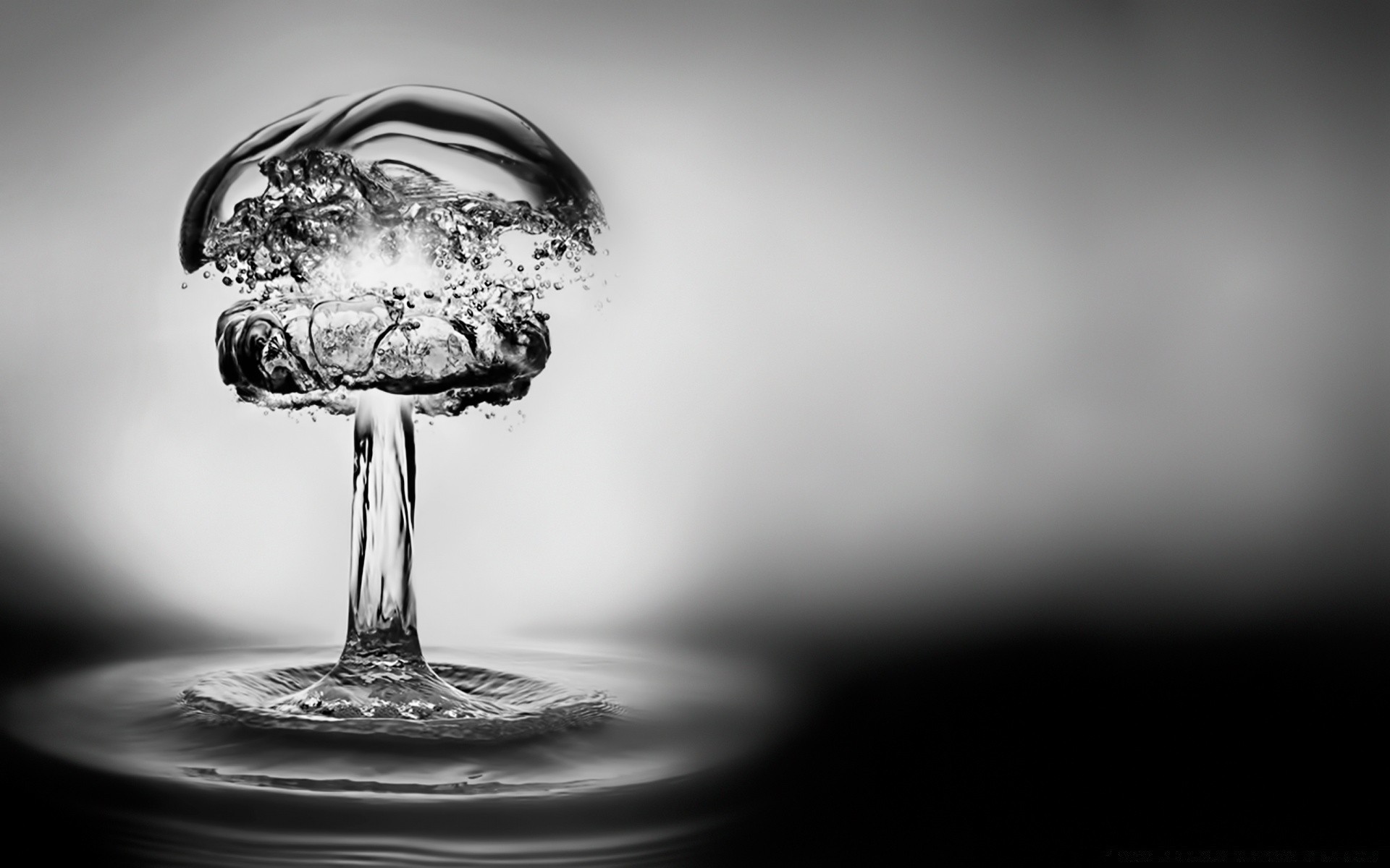 black and white monochrome cold dark drink ice water glass reflection food still life one art