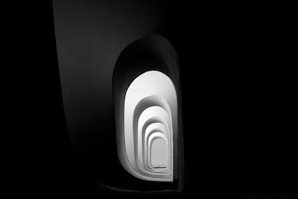 Black and white through door design