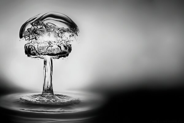 Splash of a drop on a smooth surface