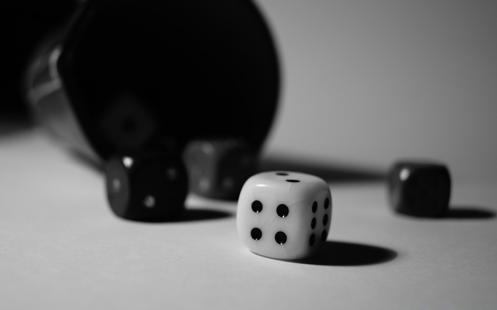 black and white monochrome still life dice game gambling chance two risk luck blur leisure one dof recreation studio casino shadow domino indoors