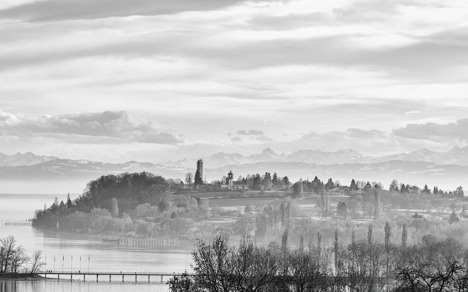 black and white fog water river nature winter landscape snow outdoors travel sky tree mist