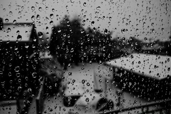 Car windows after rain