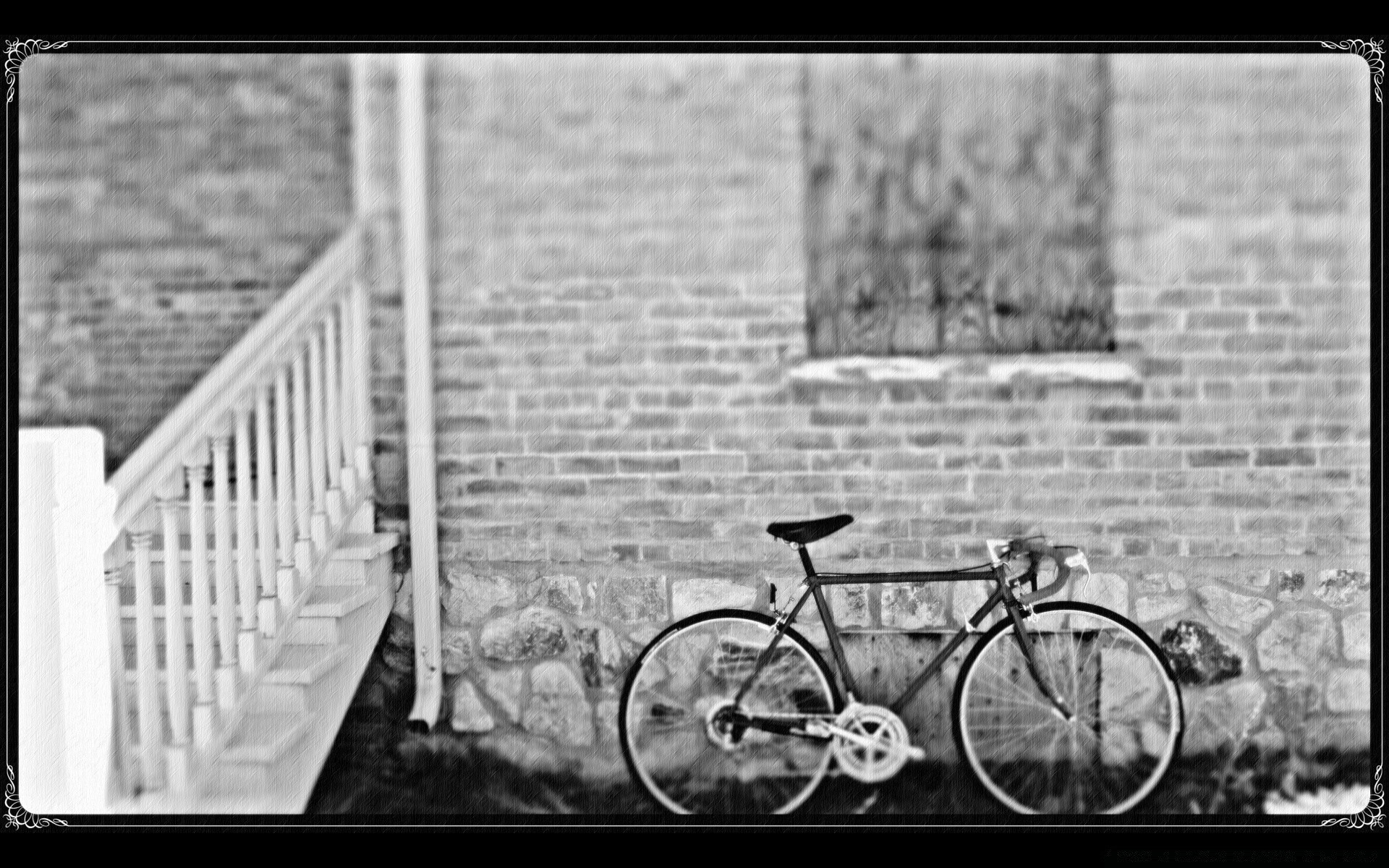 noir et blanc vintage vieux rue bureau rétro mur