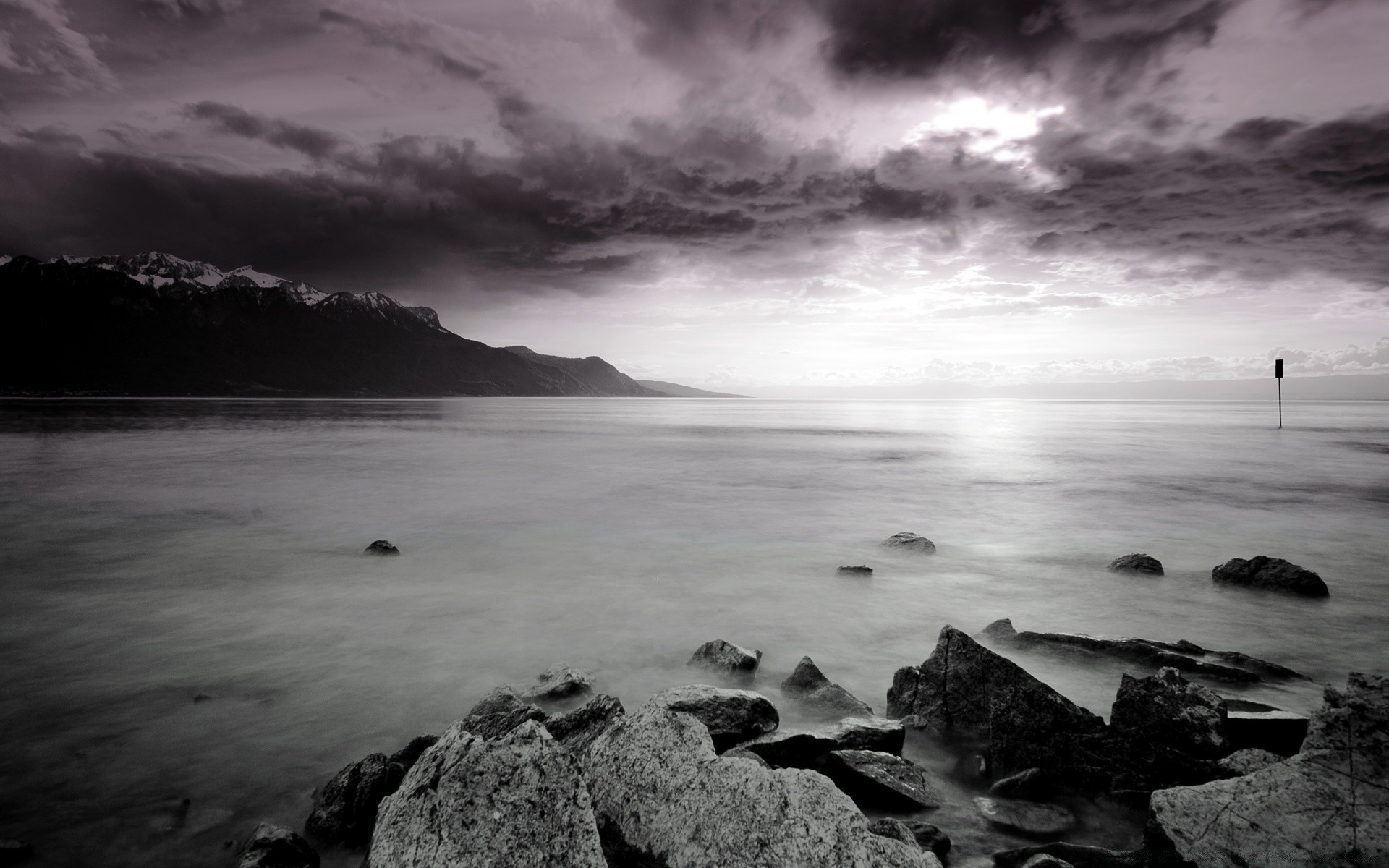 black and white beach water seascape sunset sea ocean landscape seashore storm sky dawn cloud dusk surf island sun rock sand evening