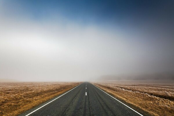 Natur Feld Weg Landschaft Straße Asphalt Morgen