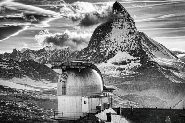 Scientific station in the desert mountains