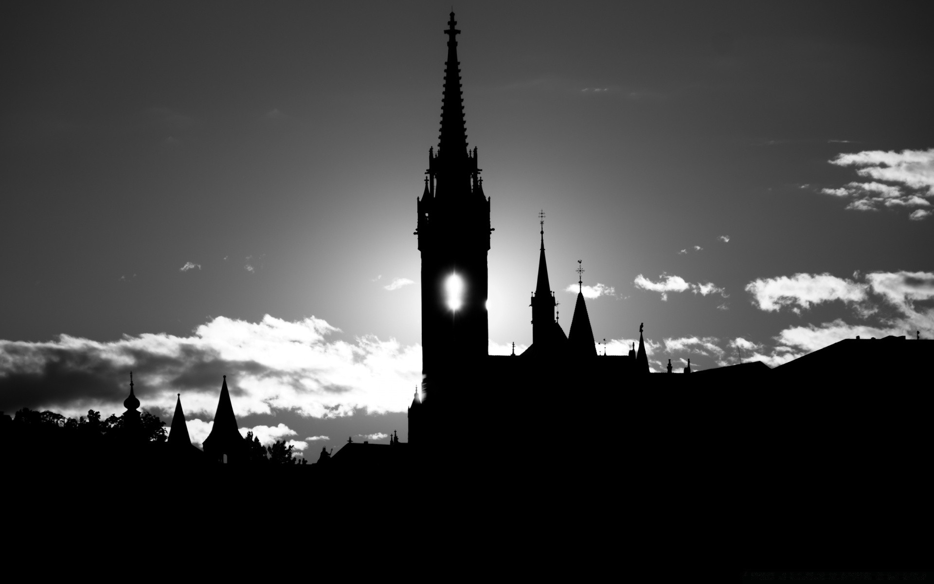 noir et blanc coucher de soleil architecture voyage silhouette aube ciel soir ville crépuscule à l extérieur tour monochrome