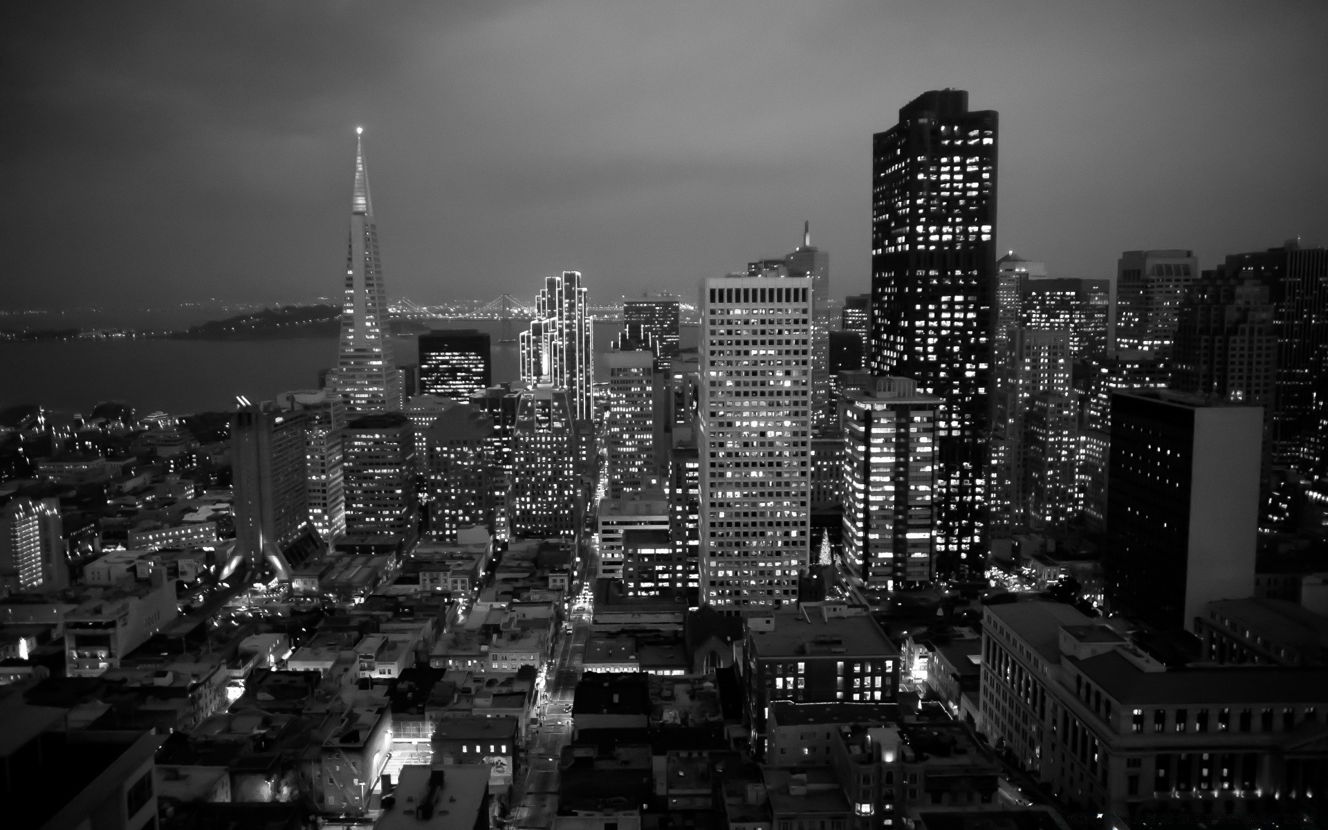 preto e branco cidade arranha-céu skyline cidade arquitetura centro da cidade viagens escritório casa torre urbano alto monocromático crepúsculo céu o negócio