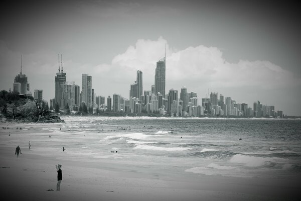 Stadt Skyline monochrome Architektur